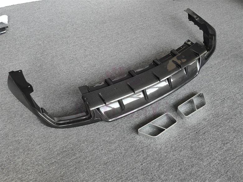 M Style Dry Carbon Fiber Front Lip Rear Diffuser Side Skirt Tail Wing Hood for  Levante  2016-2019 Bumper Body Kit